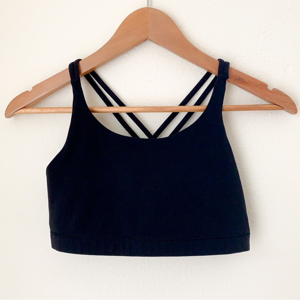 Athleta Girl Upbeat Sports Bra, XXL/16, Black